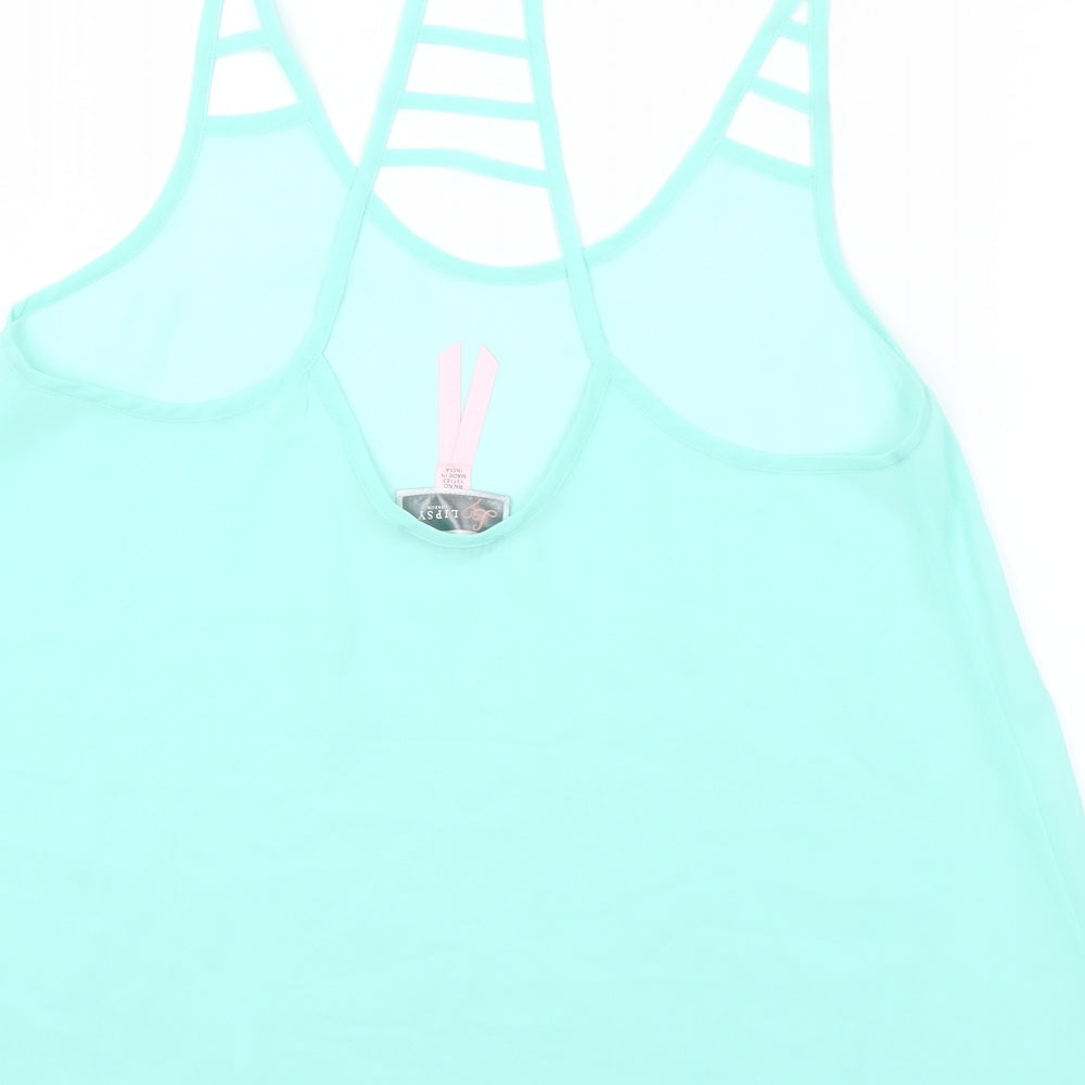 Lipsy Womens Green Polyester Camisole Blouse Size 10 Halter