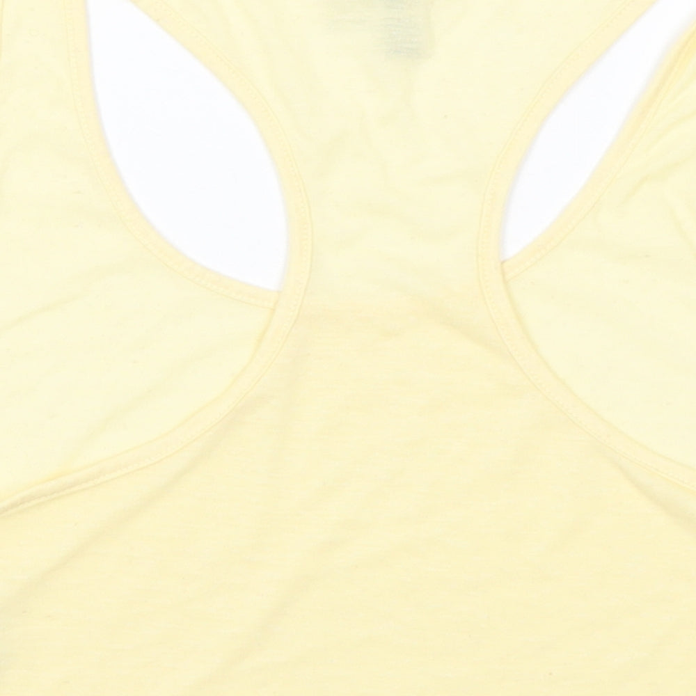 ASOS Womens Yellow Polyester Cropped Tank Size 6 Scoop Neck
