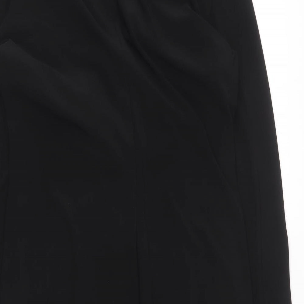 One Clark Womens Black Polyester Mini Size 12 V-Neck