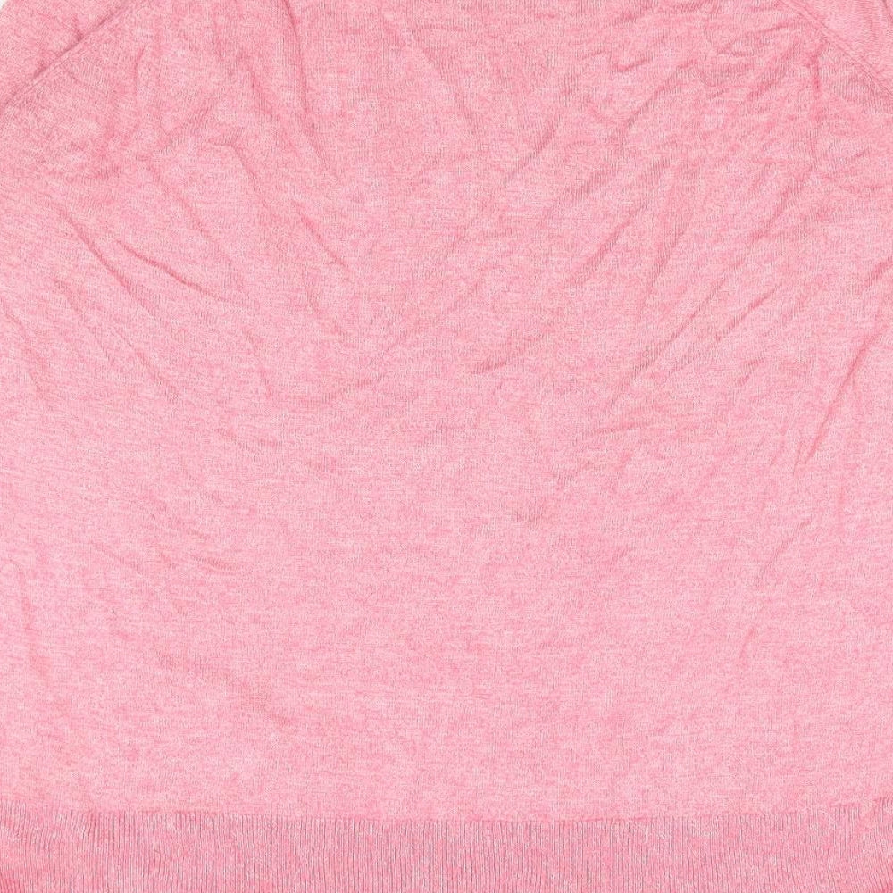 Warehouse Womens Pink Round Neck Polyester Pullover Jumper Size 14