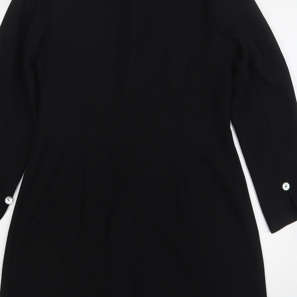 Richards Womens Black Overcoat Coat Size 8