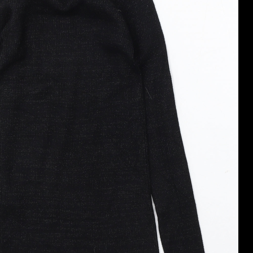 TALLY WEiJL Womens Black Mock Neck Viscose Pullover Jumper Size M