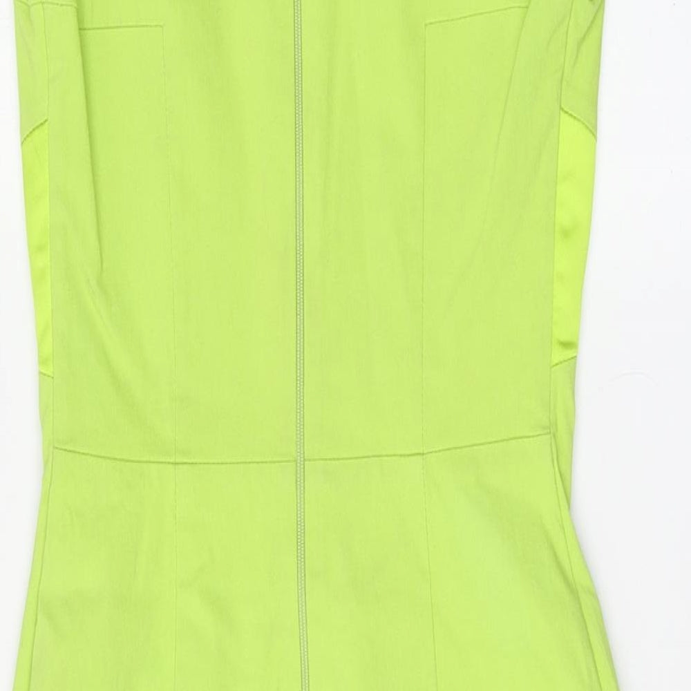 Hybrid Womens Green Polyester A-Line Size 10 Round Neck