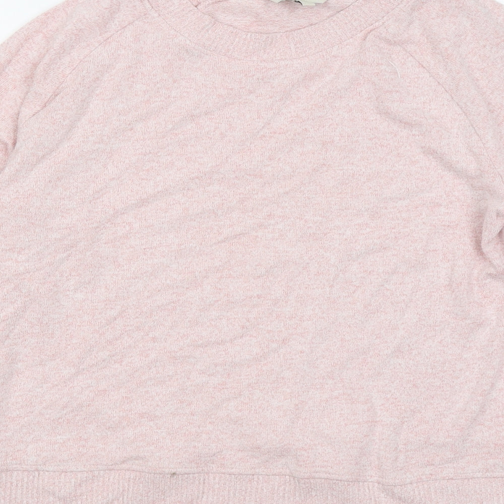 NEXT Womens Pink Round Neck Viscose Pullover Jumper Size 12