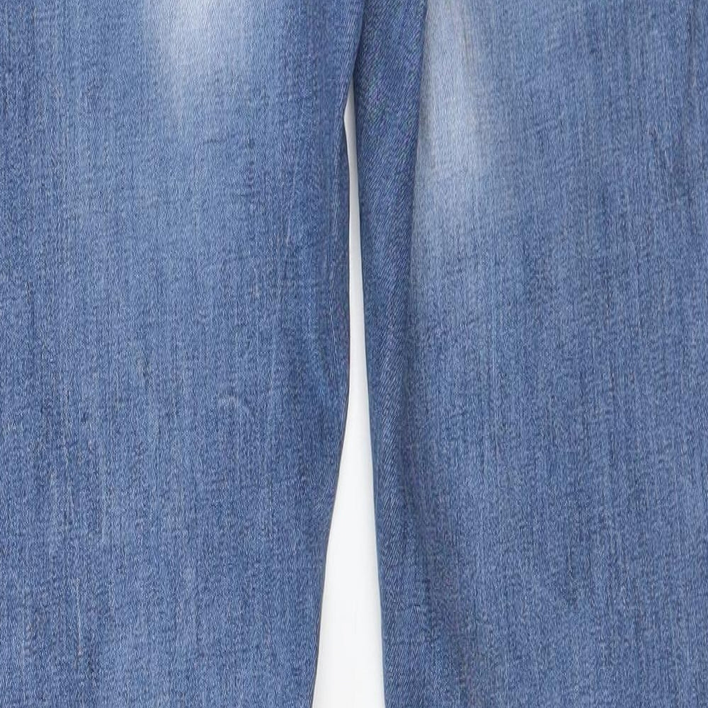 Topshop Mens Blue Cotton Skinny Jeans Size 30 in L32 in Regular Button