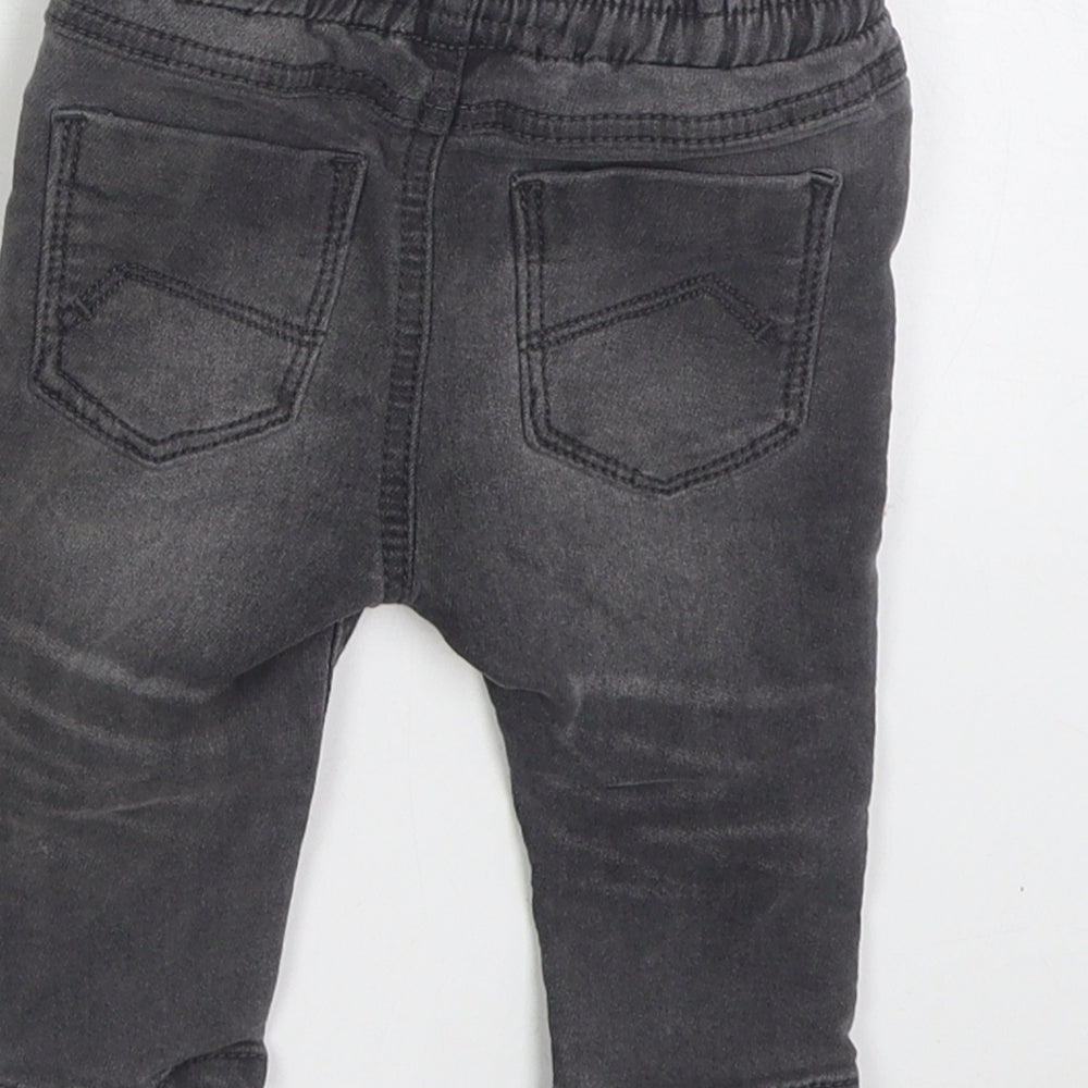 Next Boys Grey Cotton Jogger Jeans Size 36 Months