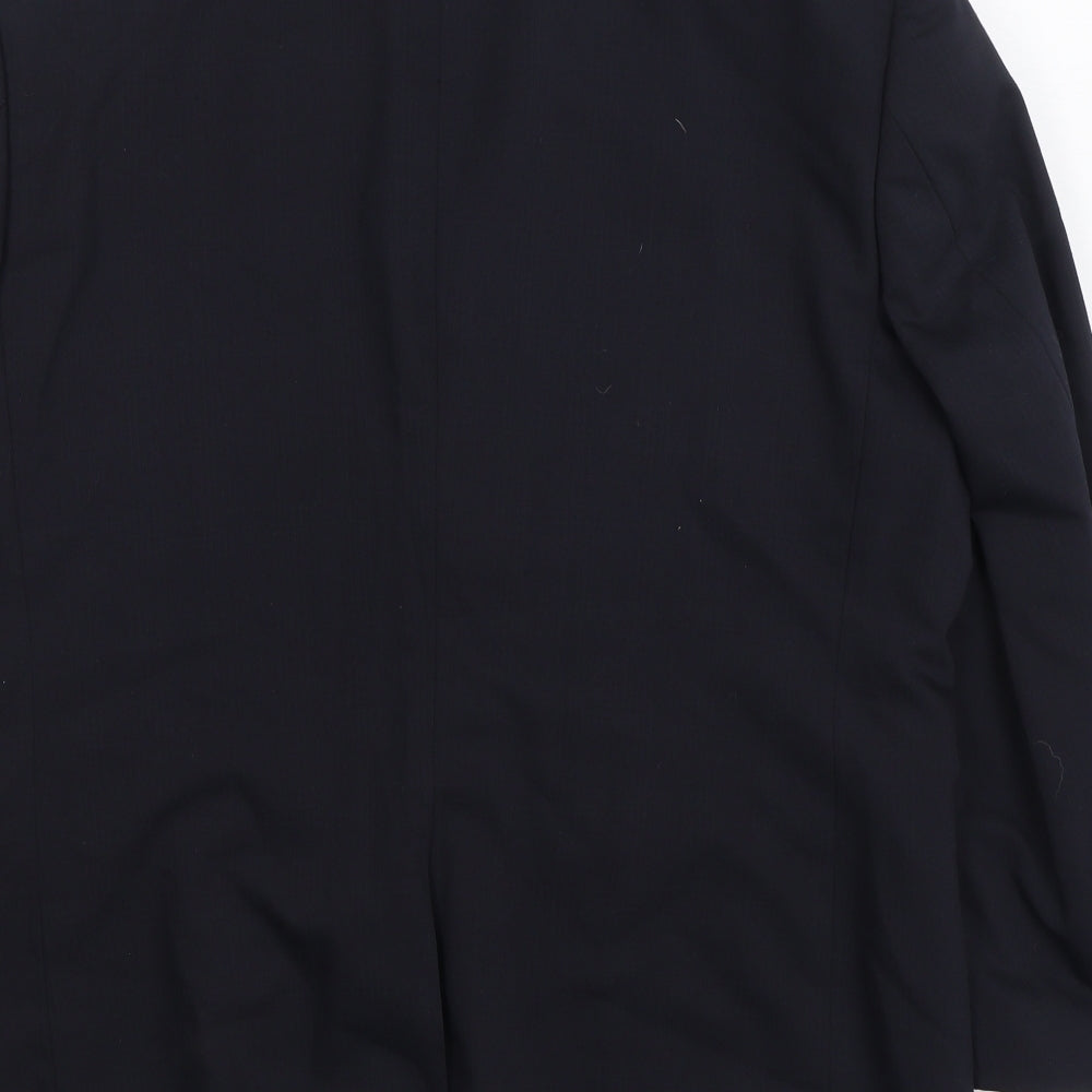 Hugo James Mens Black Wool Jacket Suit Jacket Size 40