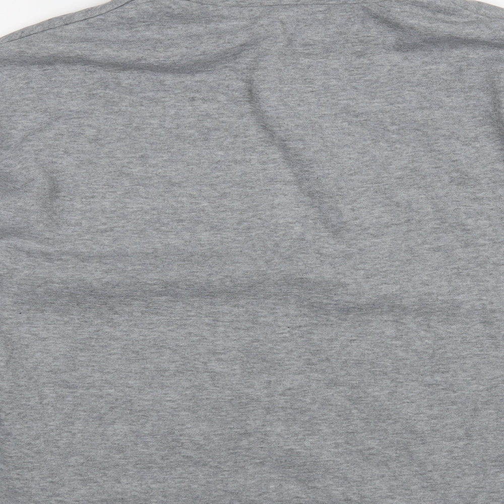 SheIn Womens Grey Cotton Pullover Sweatshirt Size M Zip - Push