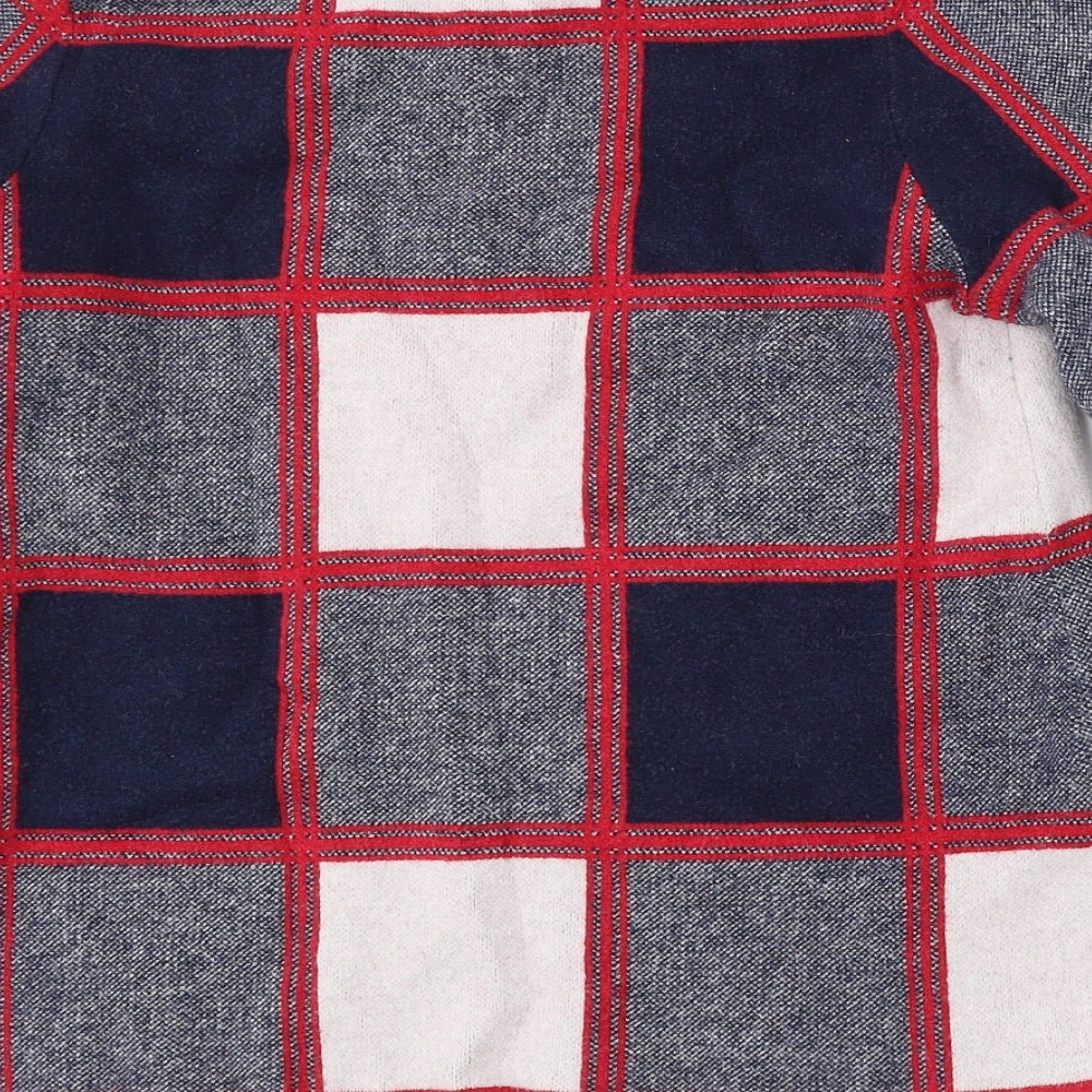 Kenar Womens Multicoloured Round Neck Check Polyester Pullover Jumper Size M