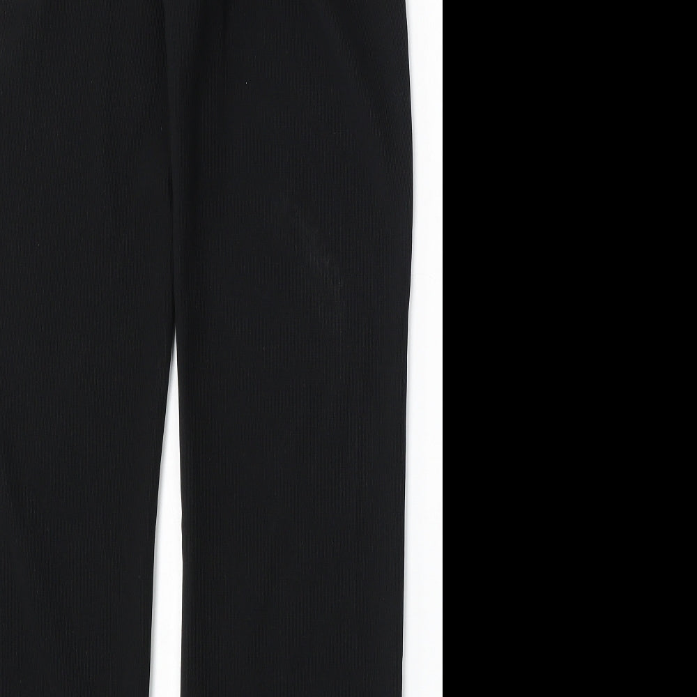 Mia Moda Womens Black Polyester Trousers Size 10 L29 in Regular