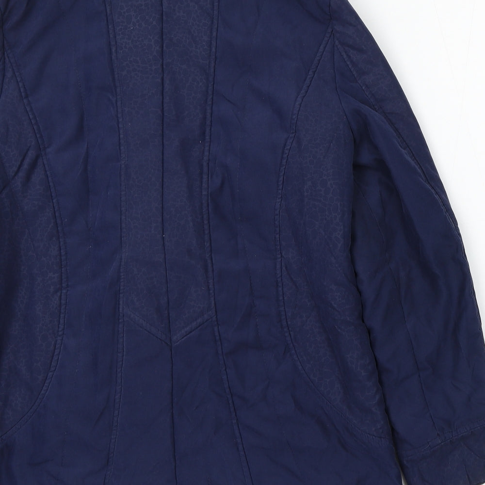 First Avenue Womens Blue Jacket Size 14 Zip