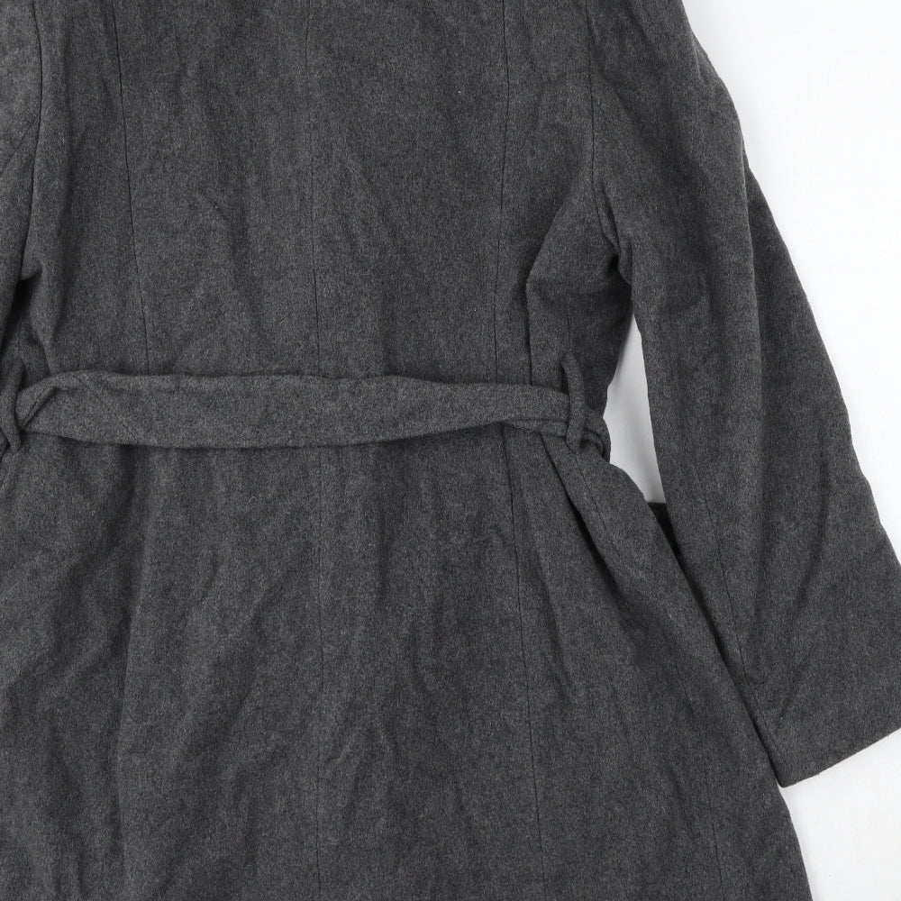 Dorothy Perkins Womens Grey Jacket Size 16 Buckle