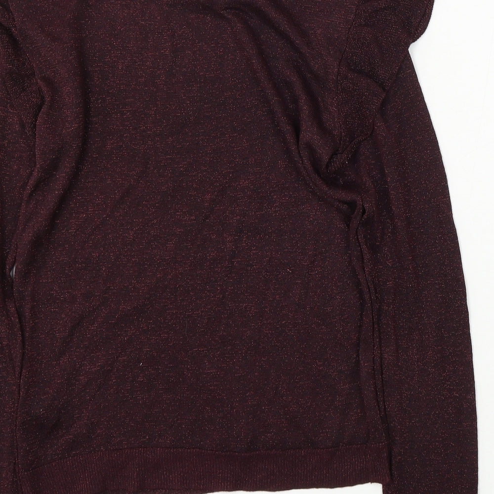 NEXT Womens Purple Round Neck Viscose Pullover Jumper Size 6