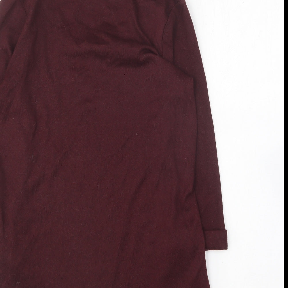 New Look Womens Purple Round Neck Polyester Pullover Jumper Size 6