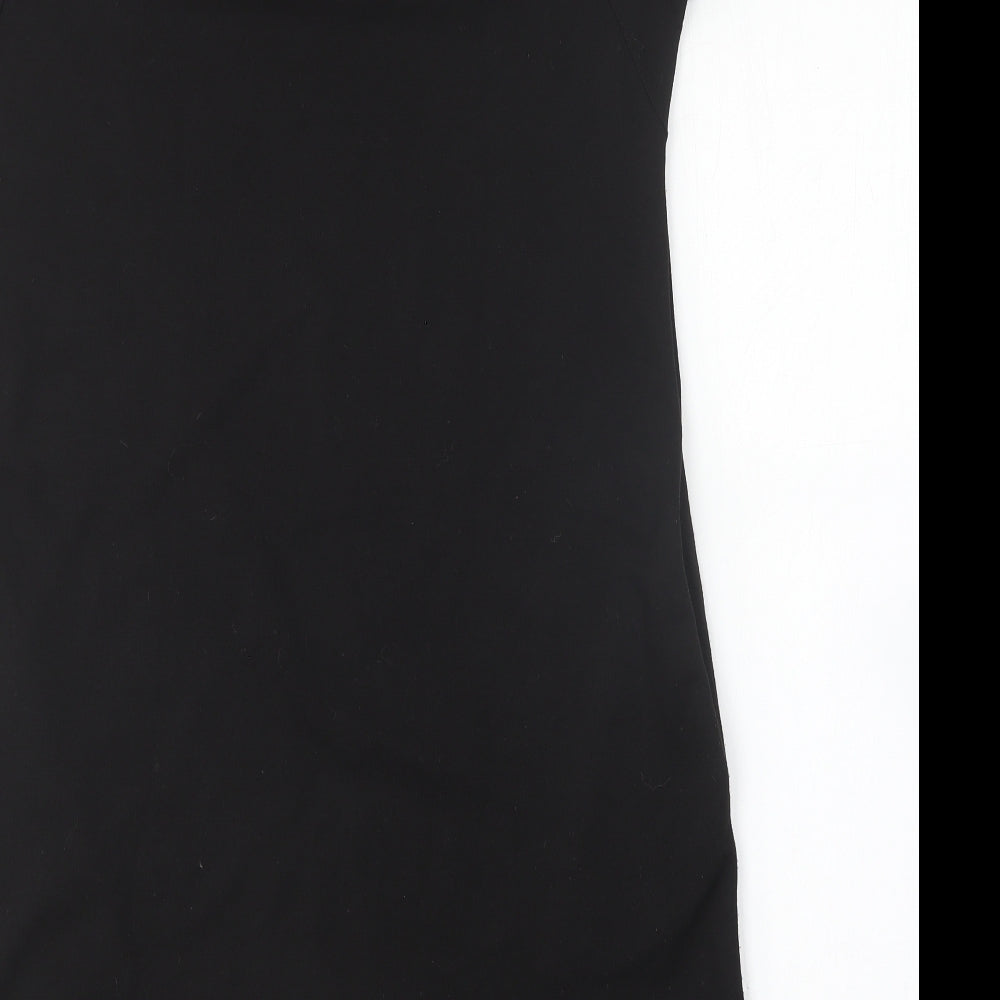 New Look Womens Black Cotton Shift Size 8 Round Neck