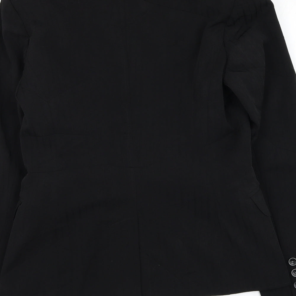 Select Womens Black Jacket Blazer Size 12 Button