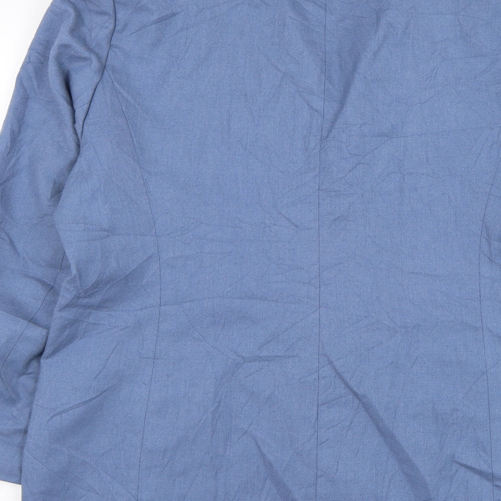 Slimtru Womens Blue Kimono Blazer Size 16 Button