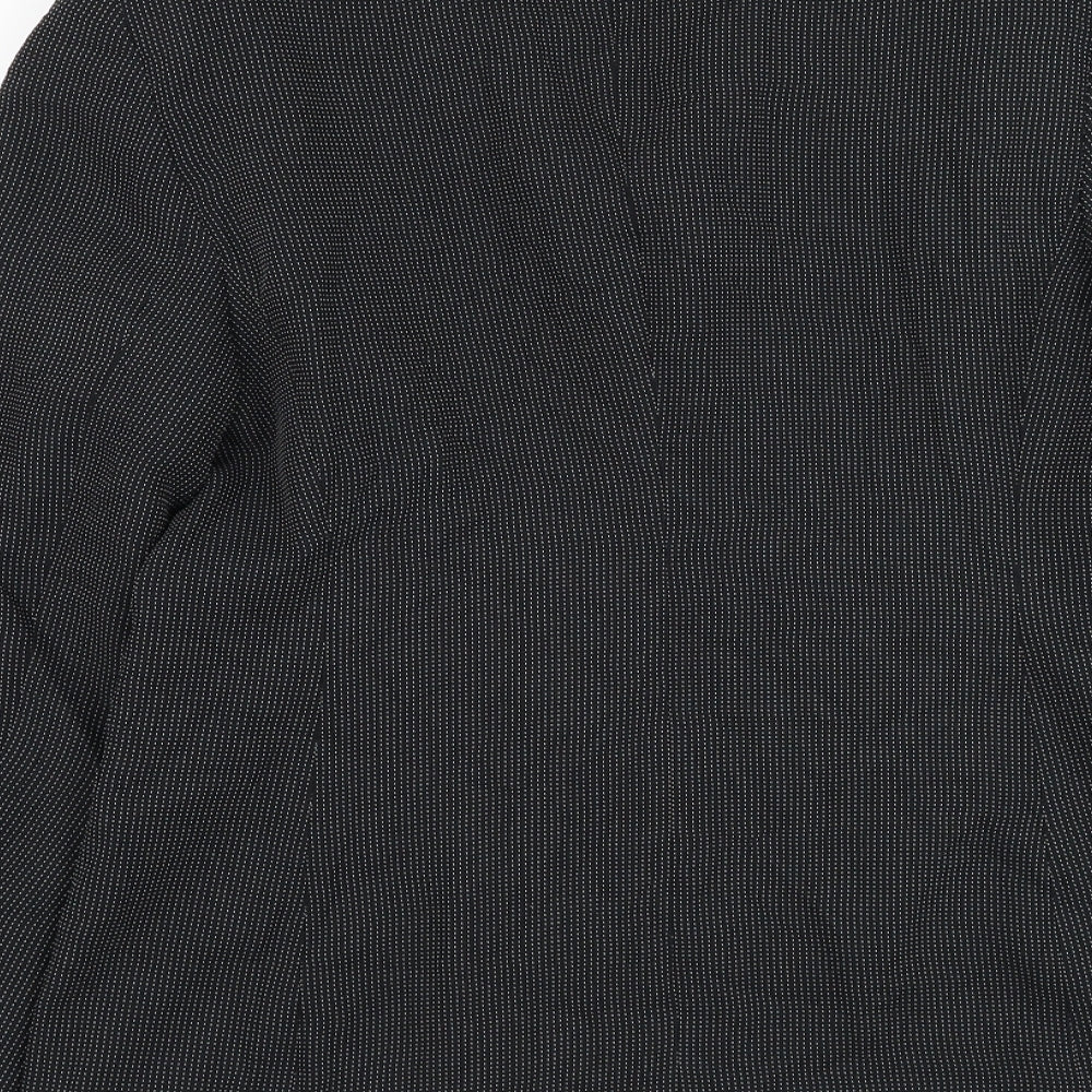 BHS Womens Black Jacket Blazer Size 12 Button