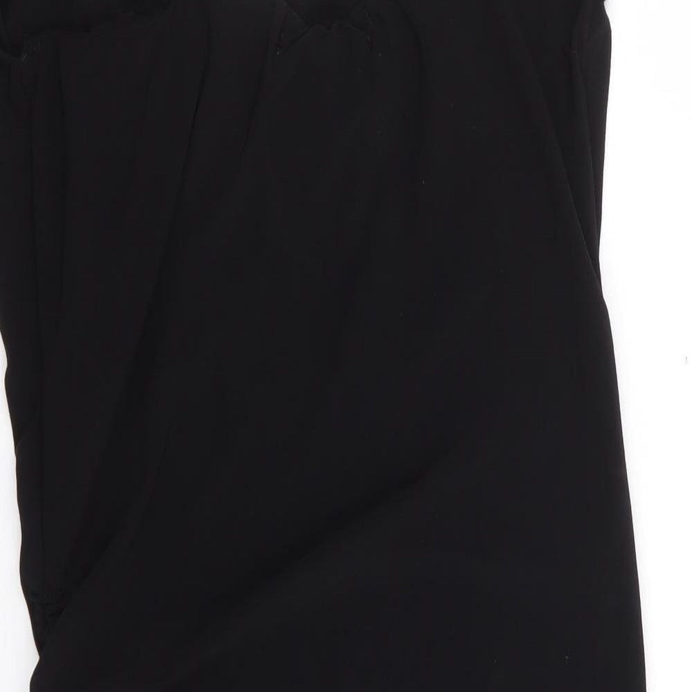 Cameo Rose Womens Black Polyester Tunic Tank Size 8 Cowl Neck