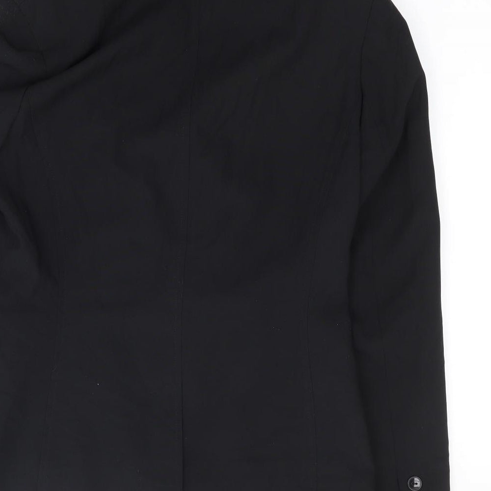 Evie Womens Black Polyester Jacket Suit Jacket Size 10