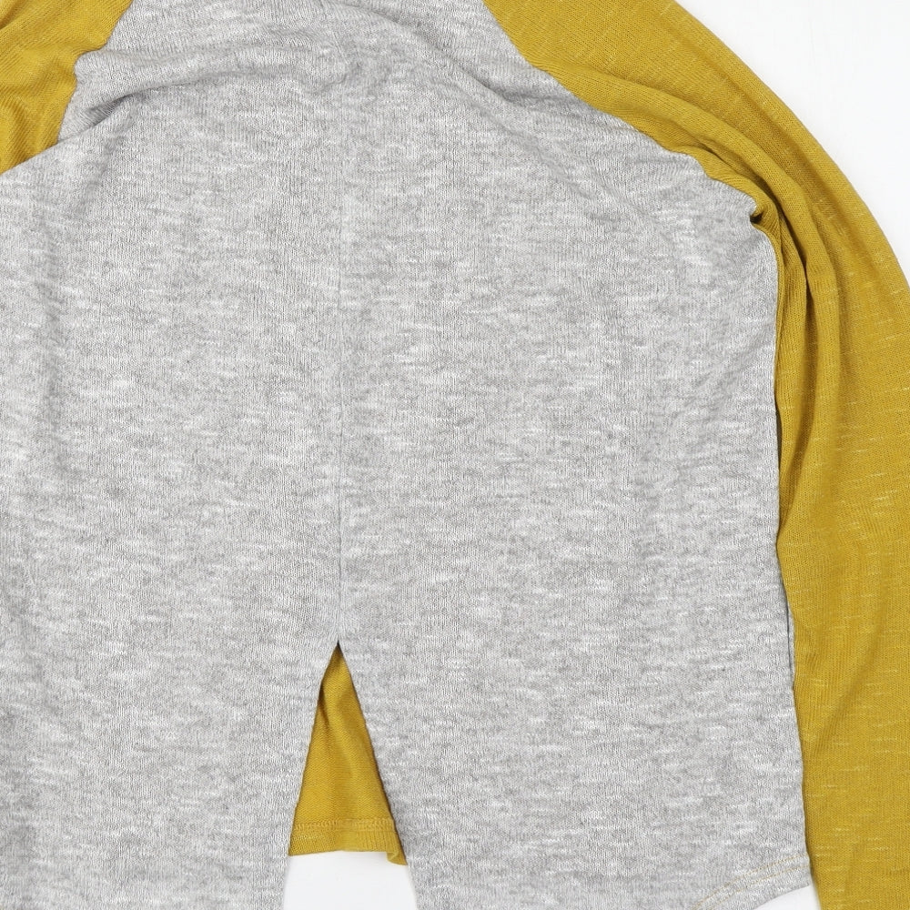 VILA Womens Yellow Round Neck Polyester Pullover Jumper Size M