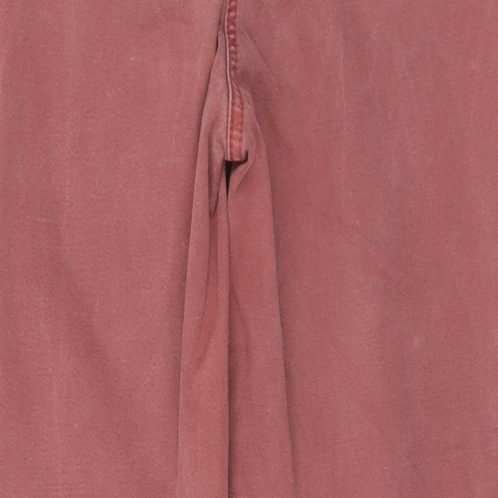 Denim Womens Red Cotton Skinny Jeans Size 10 L27 in Regular Button