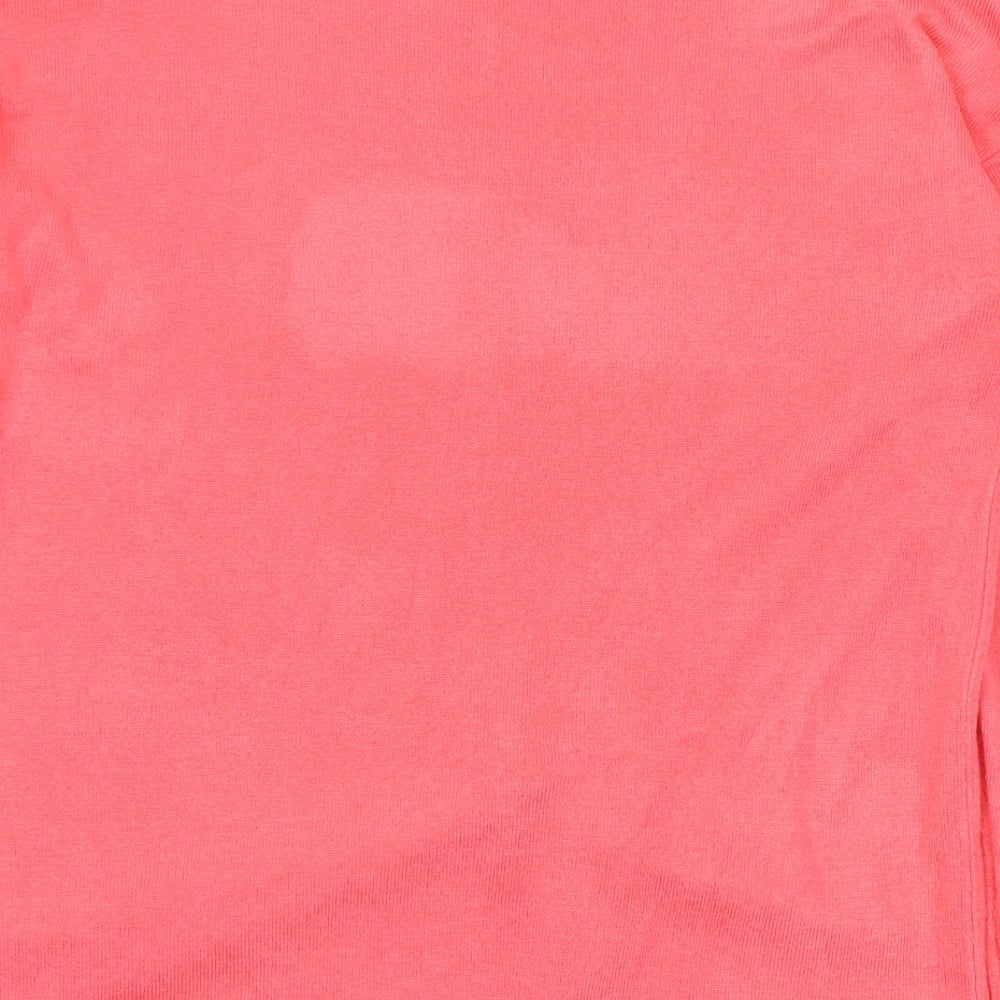 Pep&Co Womens Pink Round Neck Acrylic Pullover Jumper Size 14
