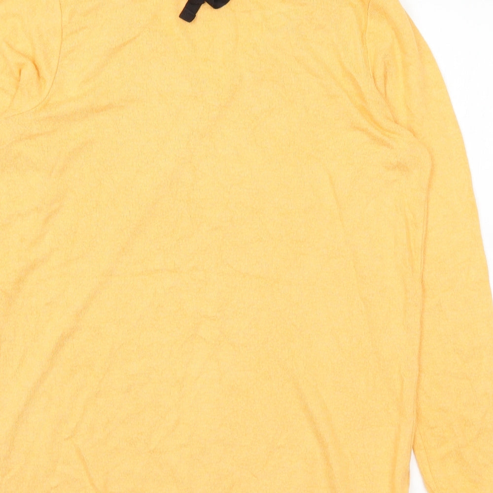 River Island Womens Orange V-Neck Viscose Pullover Jumper Size 10