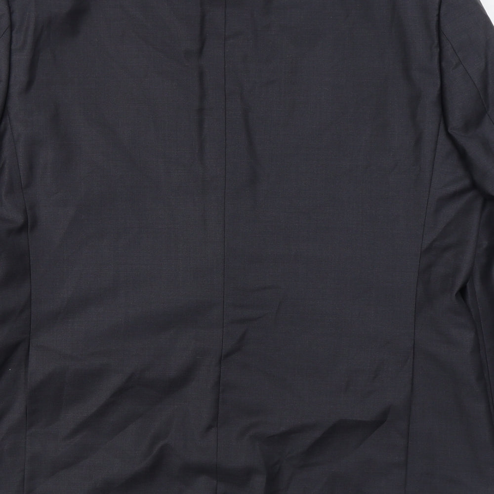 Greenwoods Mens Grey Polyester Jacket Suit Jacket Size 44