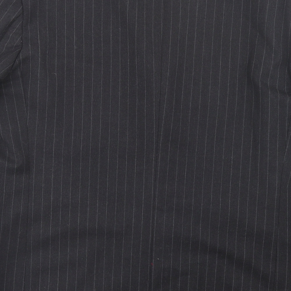 REMUS Mens Grey Striped Wool Jacket Suit Jacket Size 44