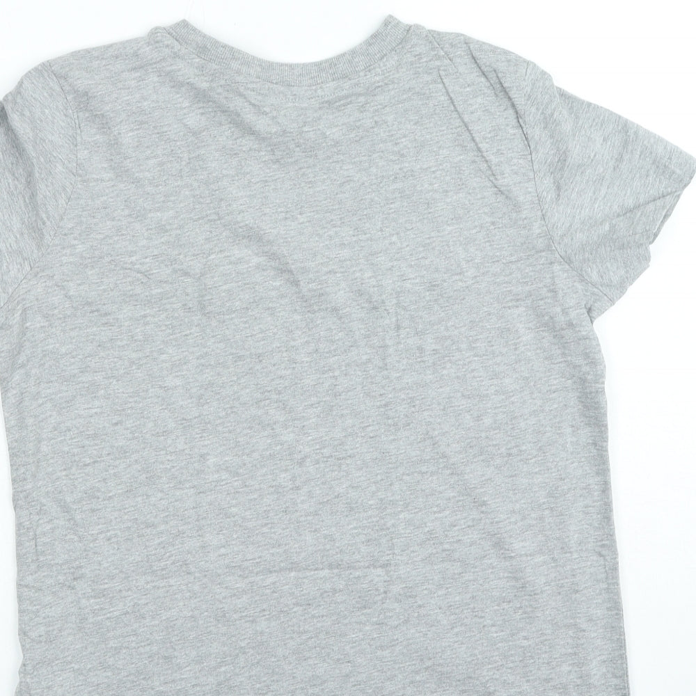 ESMARA Womens Grey Cotton Basic T-Shirt Size S Round Neck