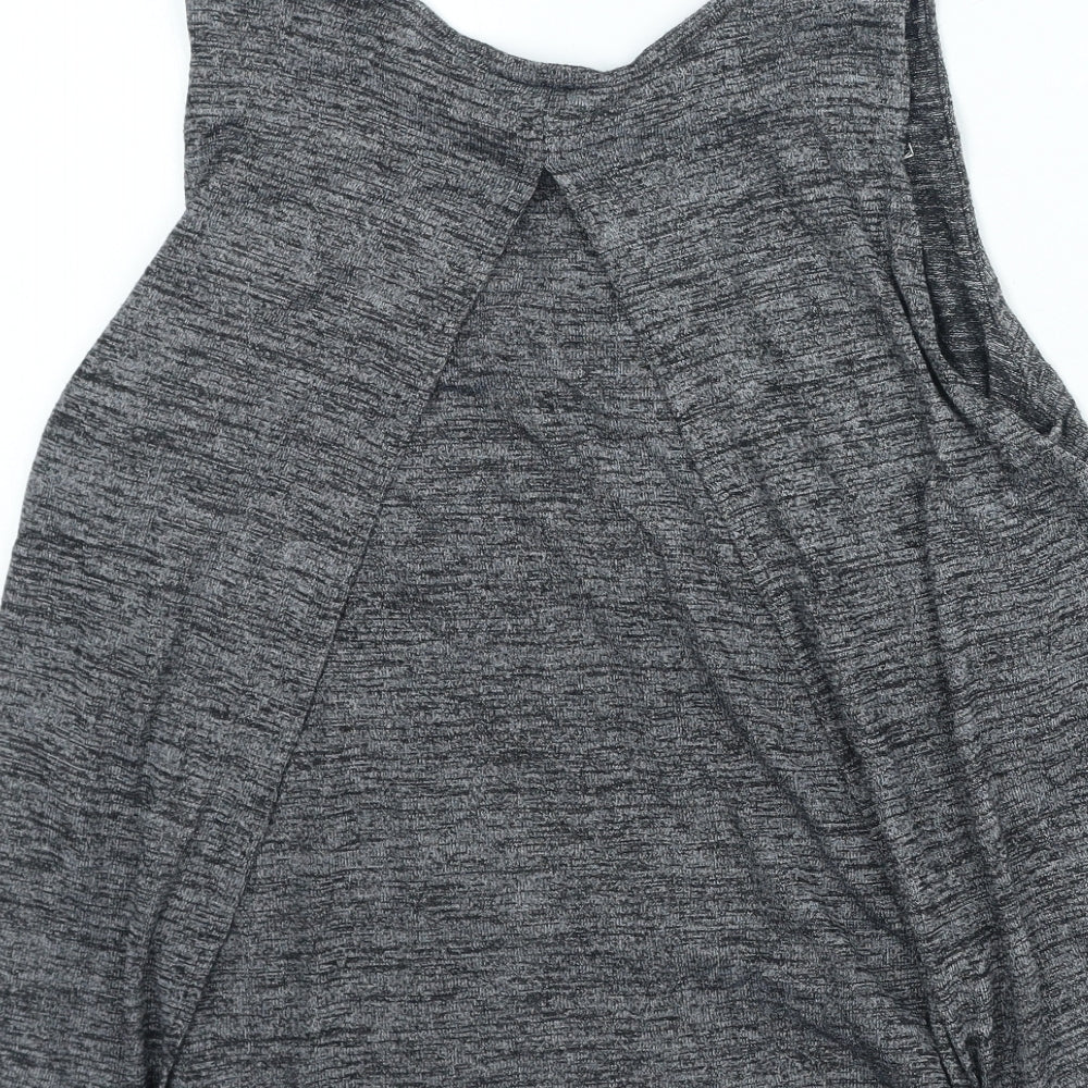 Ripe Womens Grey Polyester Basic Tank Size XS Round Neck