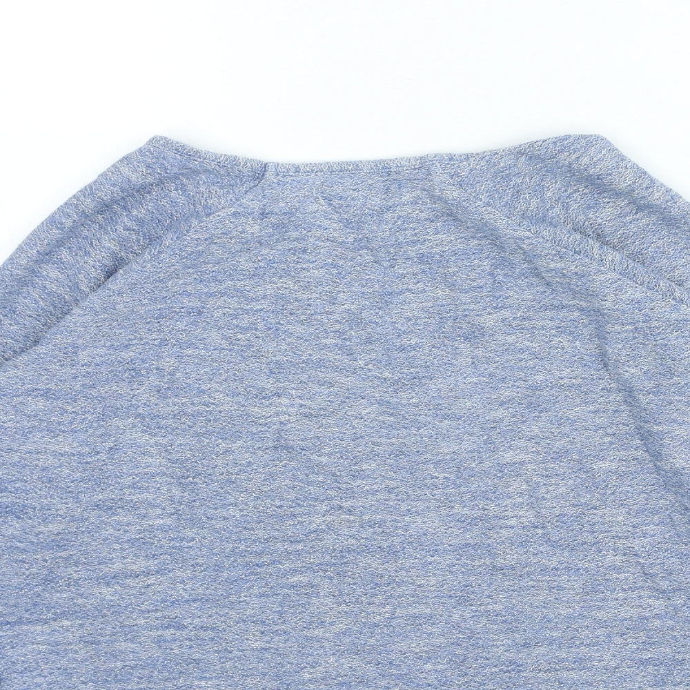 Oasis Womens Blue Round Neck Polyester Pullover Jumper Size XS