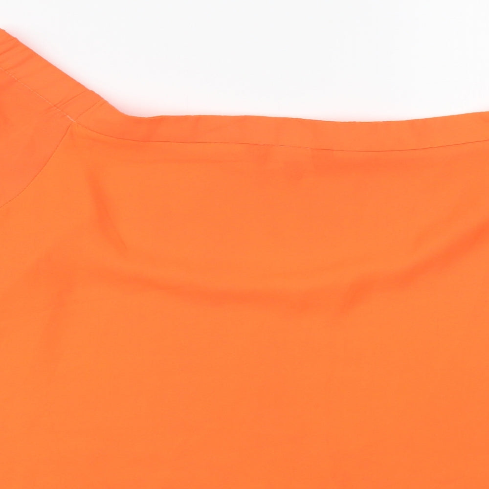 New Look Womens Orange Polyester Basic Blouse Size 14 Off the Shoulder