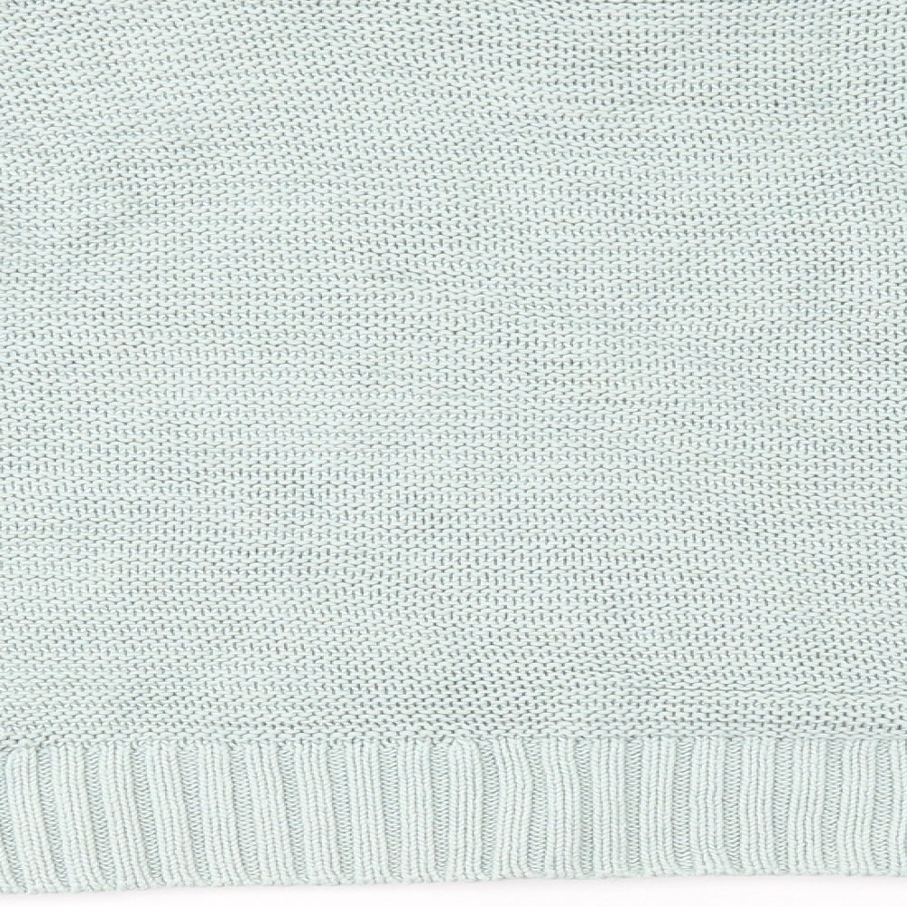Divided by H&M Womens Green Boat Neck Cotton Pullover Jumper Size S