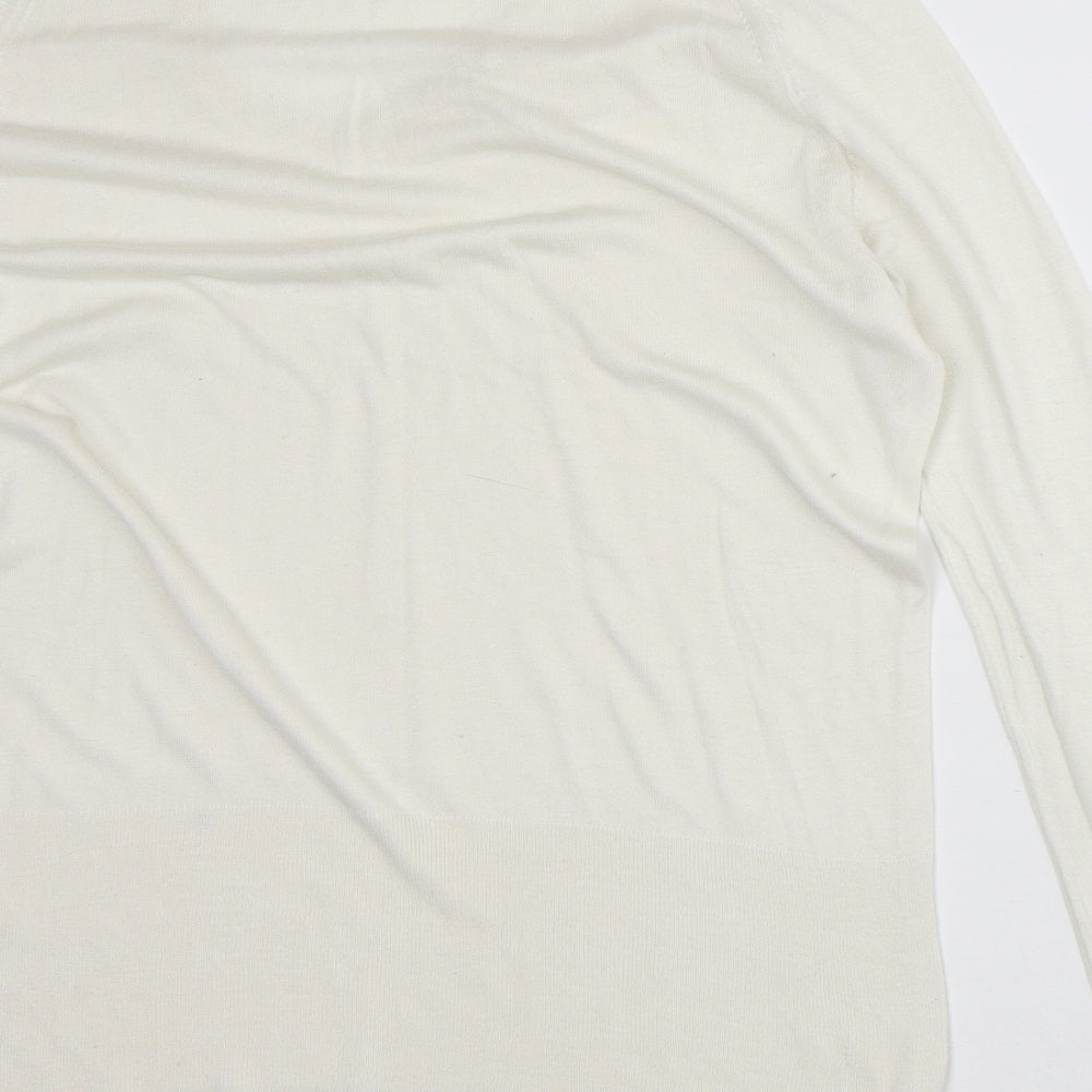 Autograph Womens White Modal Pullover Sweatshirt Size 12