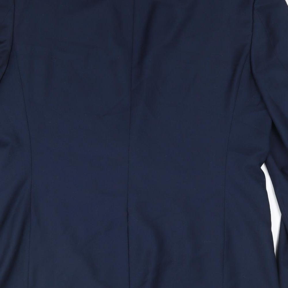 Tailor & Cutter Mens Blue Polyester Jacket Suit Jacket Size 40