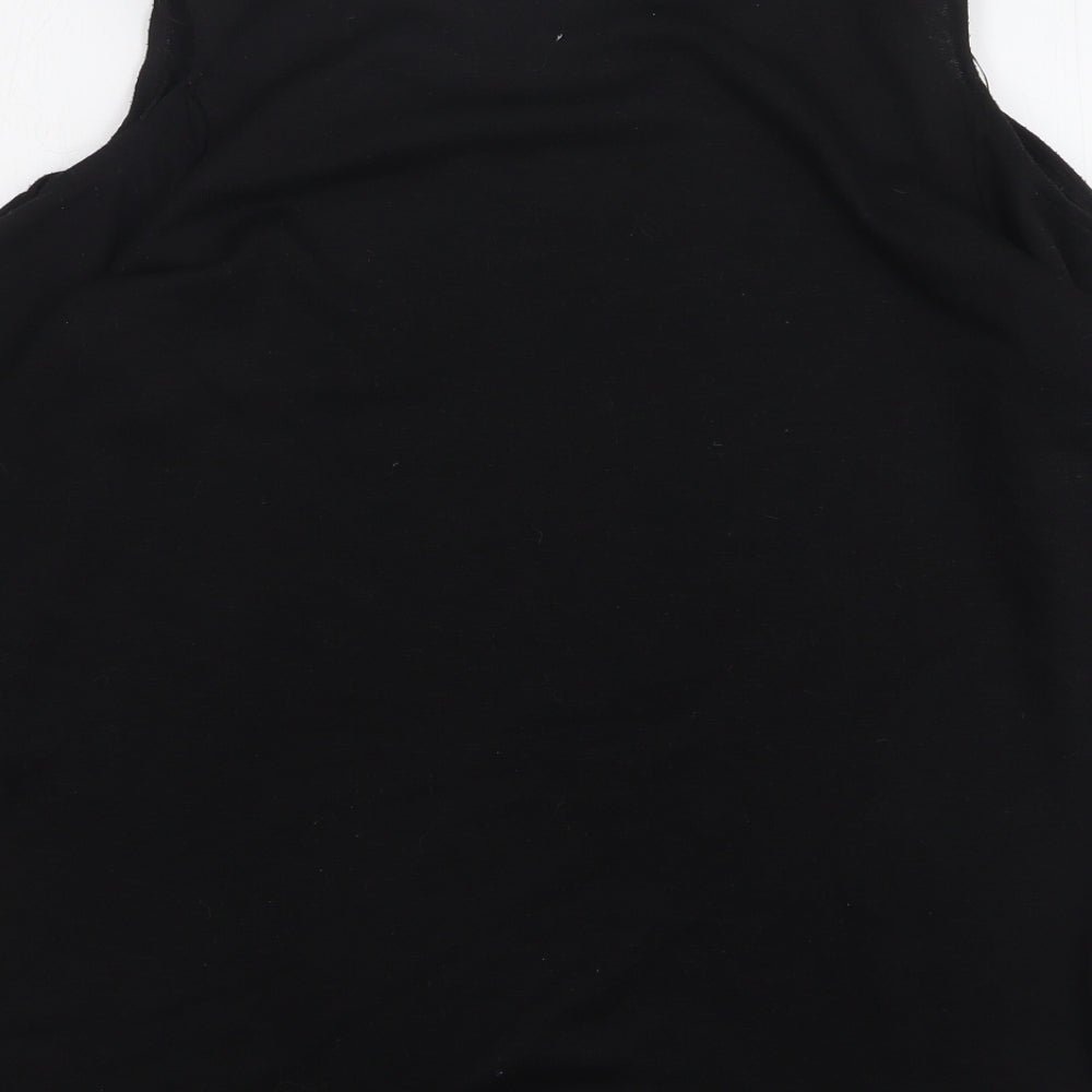 Select Womens Black Round Neck Polyester Pullover Jumper Size 14