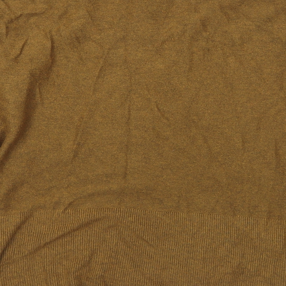 Warehouse Womens Brown Mock Neck Viscose Pullover Jumper Size 12