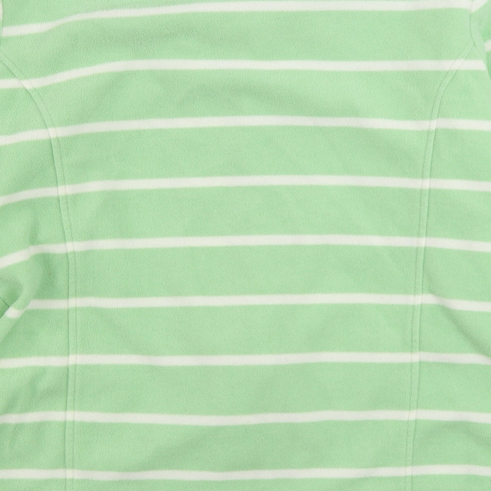 EWM Womens Green Striped Jacket Size L Zip