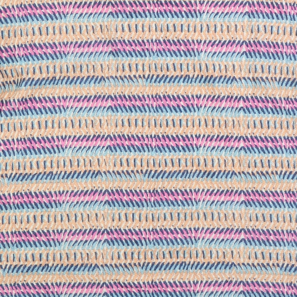 Nutmeg Womens Multicoloured Striped Polyester Pullover Sweatshirt Size 14 Pullover