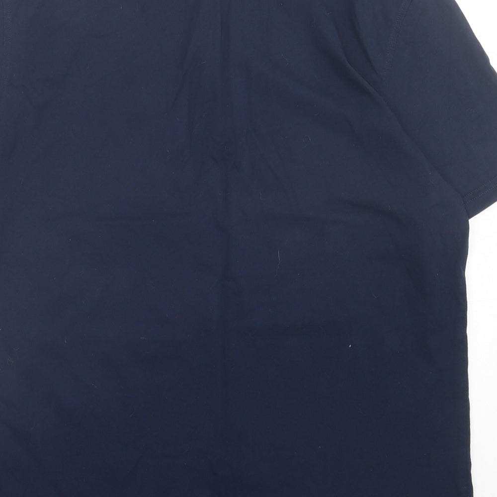 Preworn Womens Blue Polyester Basic Polo Size XL V-Neck