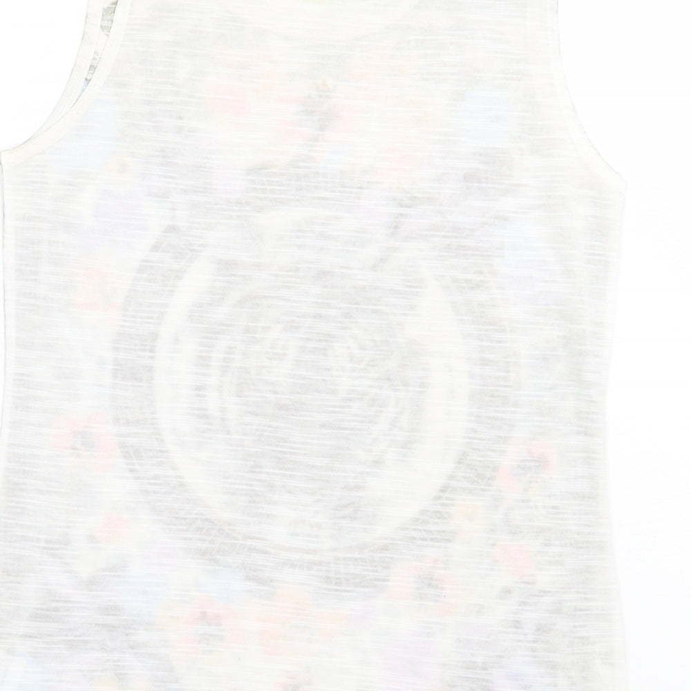River Island Womens Multicoloured Geometric Polyester Basic Tank Size 8 Crew Neck