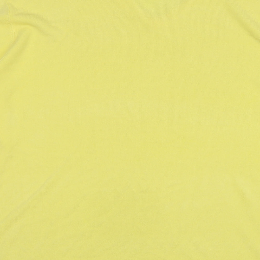 Atlantic Bay Womens Yellow V-Neck Acrylic Pullover Jumper Size 2XL