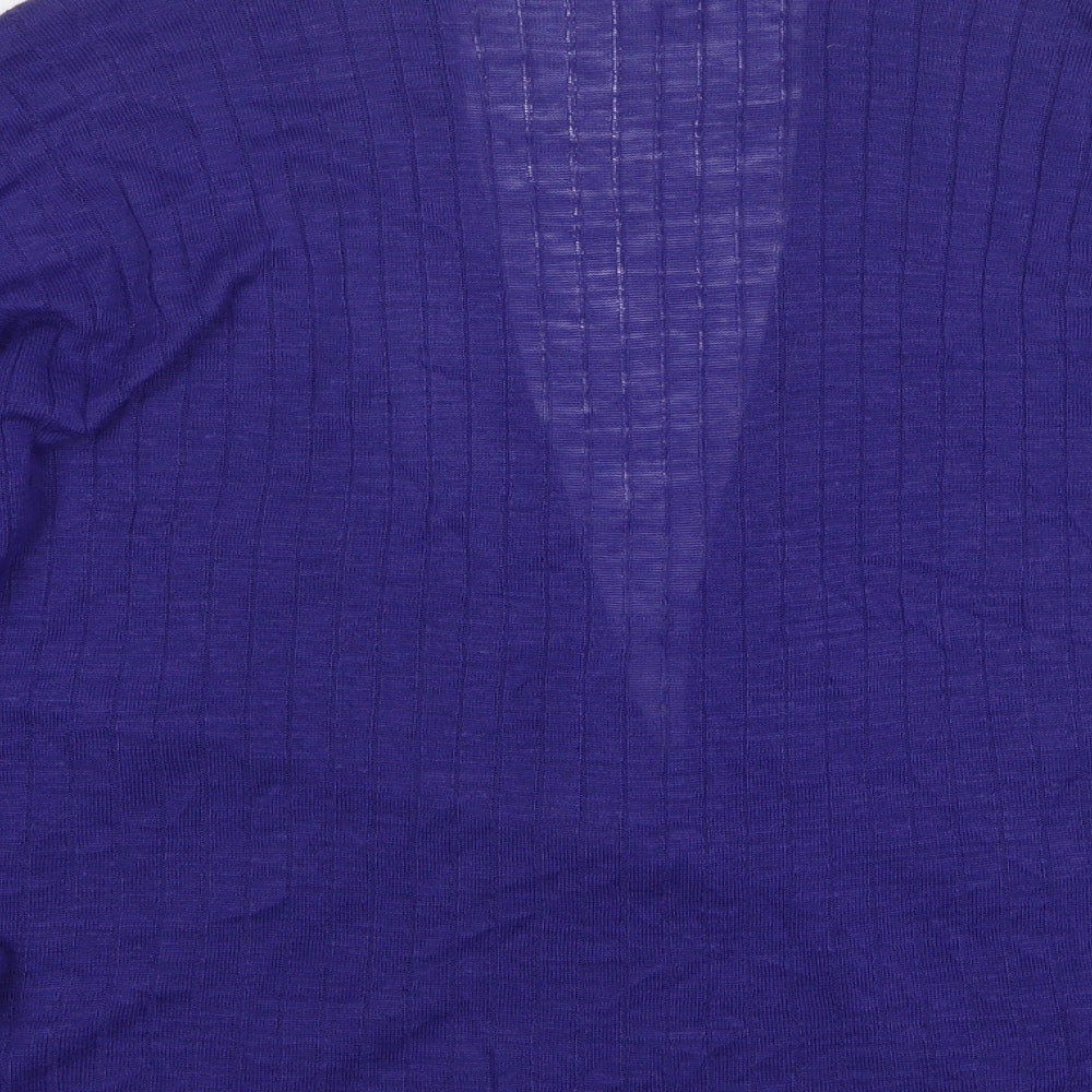 NEXT Womens Blue V-Neck Acrylic Cardigan Jumper Size L