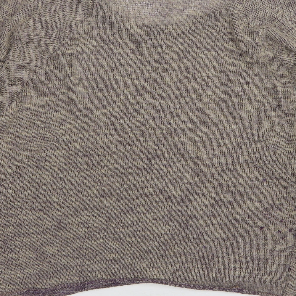 Topshop Womens Brown Round Neck Polyester Pullover Jumper Size 8
