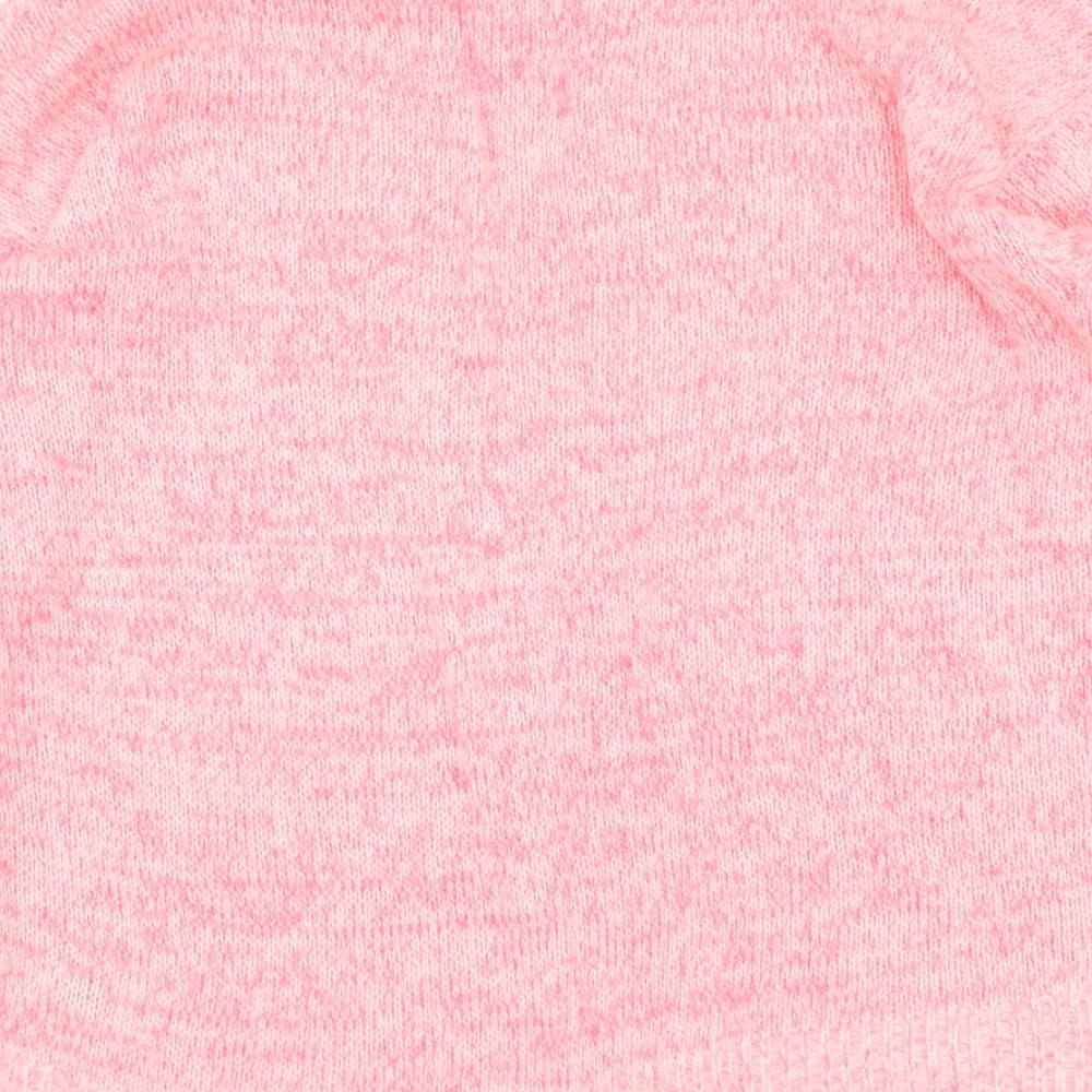 New Look Womens Pink Round Neck Acrylic Pullover Jumper Size M