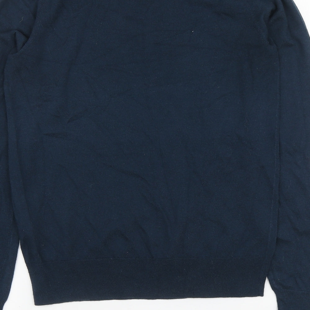 NEXT Womens Blue Round Neck Polyester Pullover Jumper Size 8