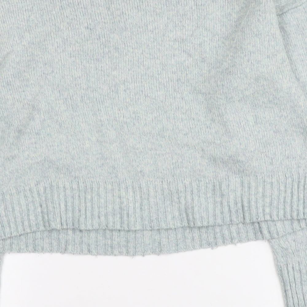 New Look Womens Blue Round Neck Acrylic Pullover Jumper Size M