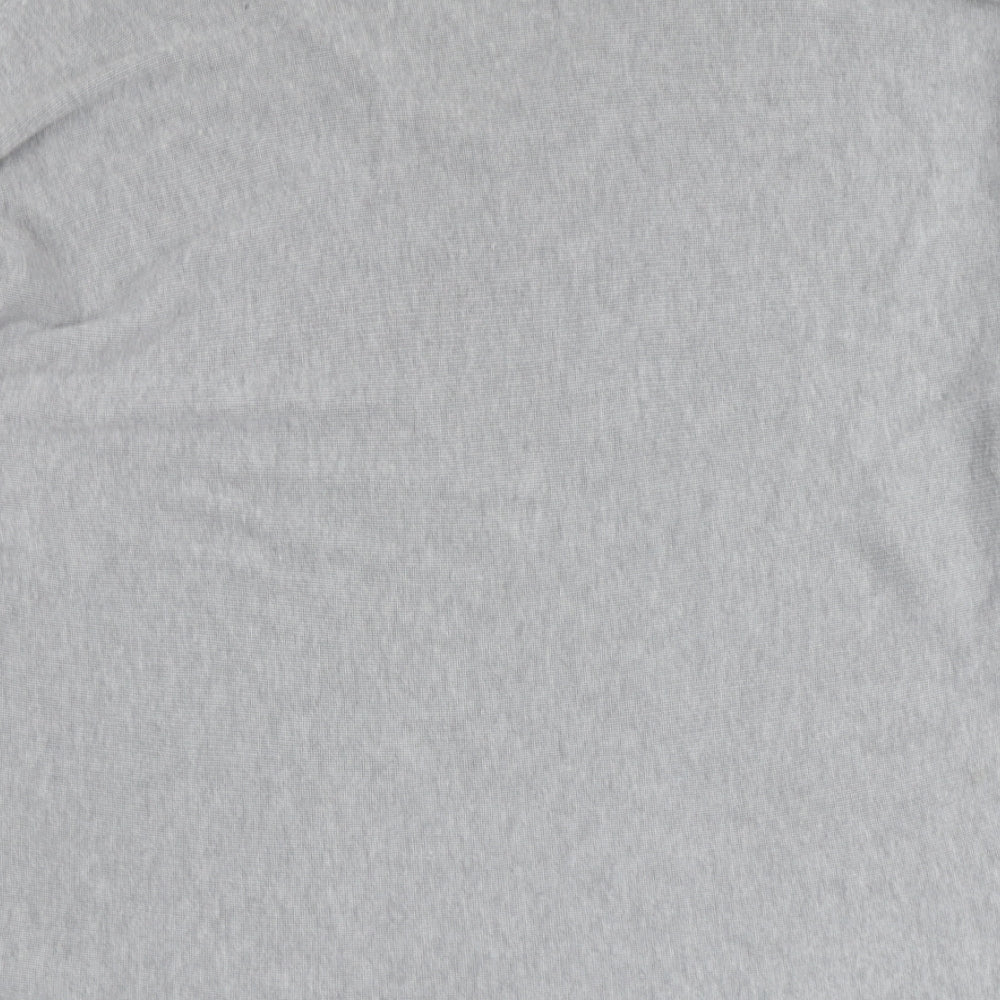 H&M Womens Grey V-Neck Polyester Pullover Jumper Size M